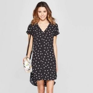 A •new day black polka dot dress